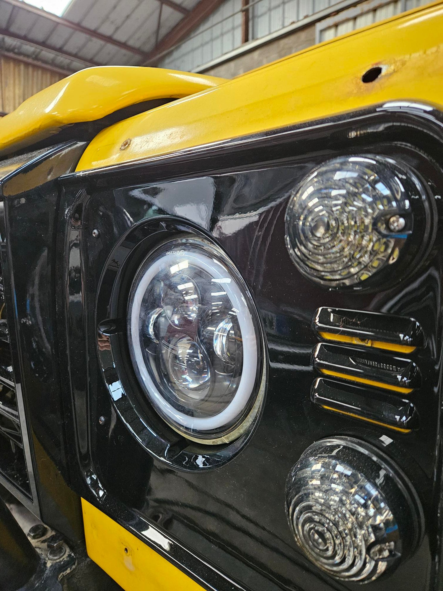 Paires de feux avant Led Land Rover Defender 1983-2007/Patrol Y60/Jeep Wrangler TJ JK
