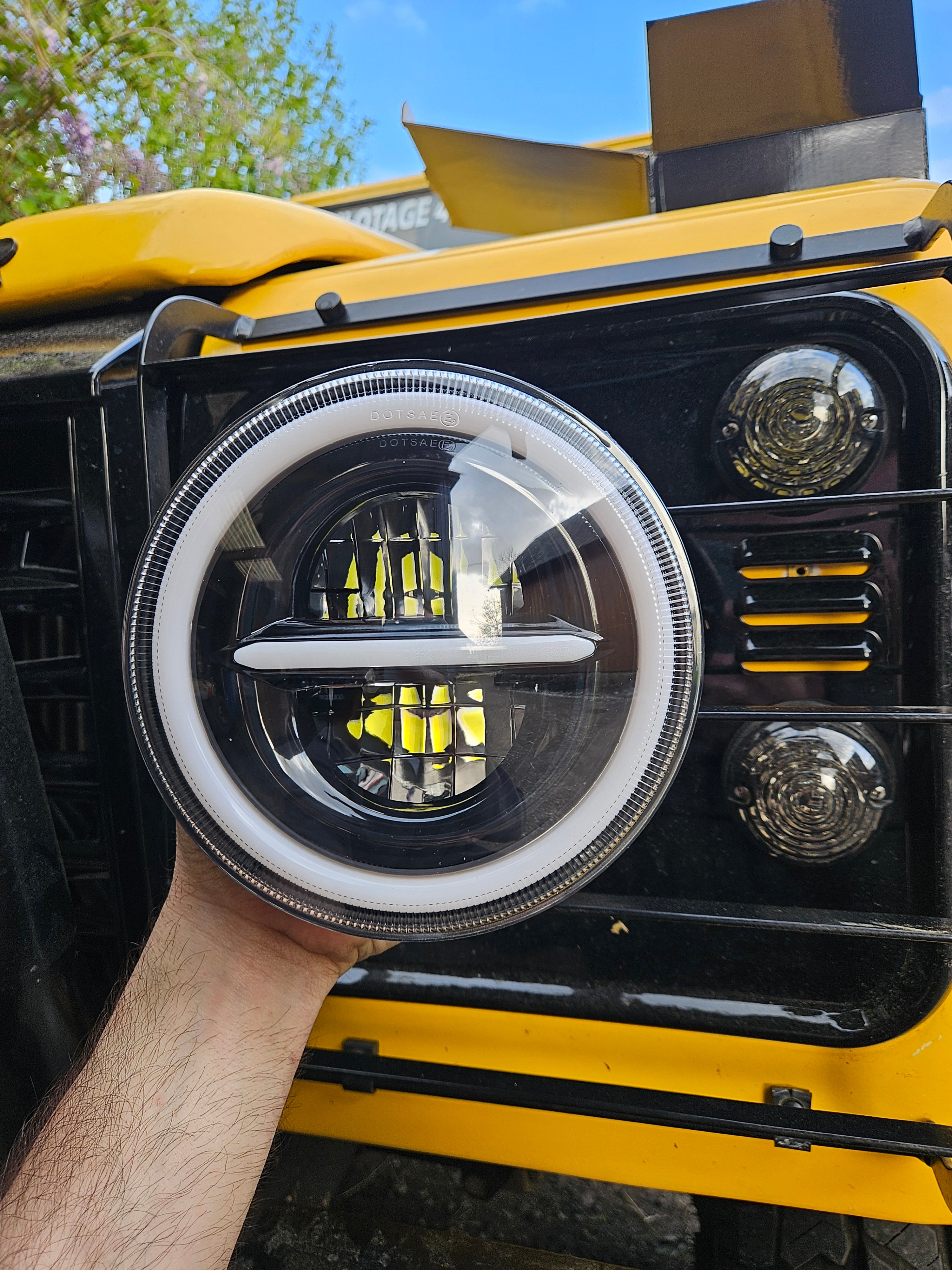 Feux avant à LED T-Vision pour Defender/Jeep/Patrol Y60