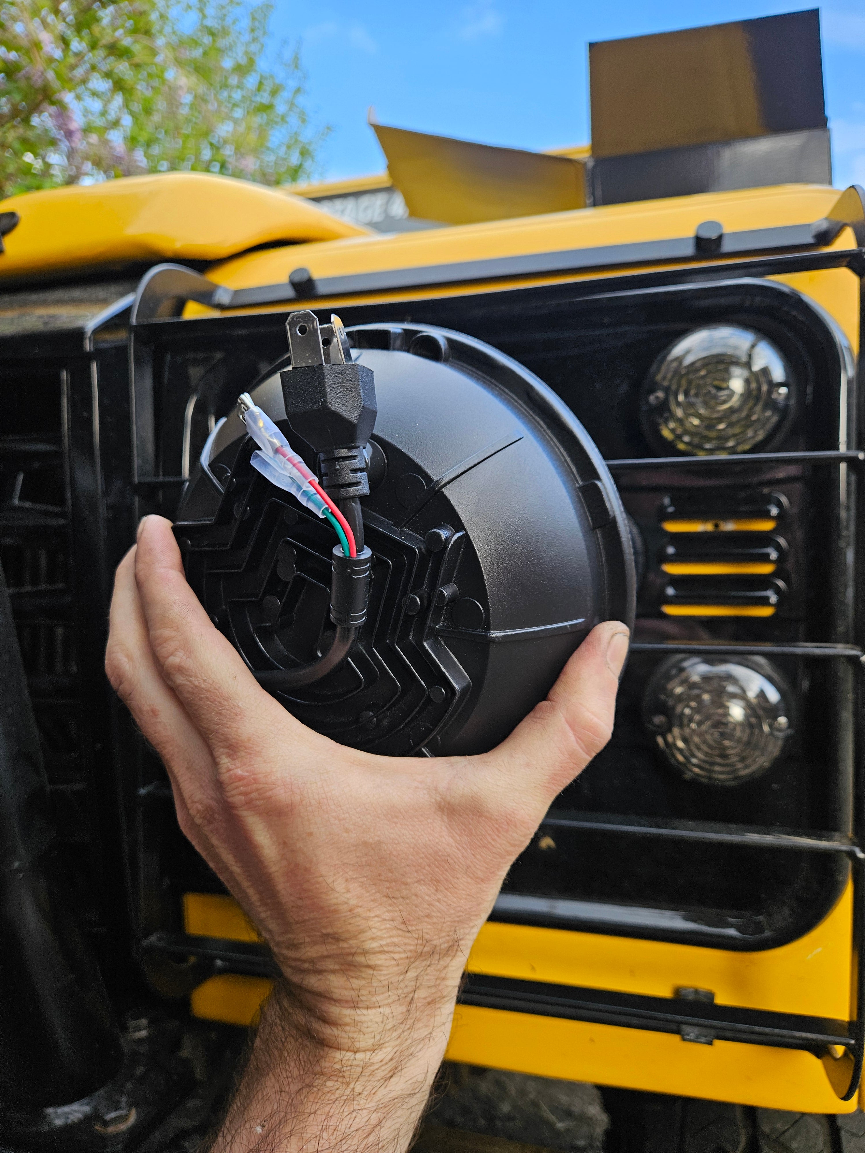Feux avant à LED T-Vision pour Defender/Jeep/Patrol Y60