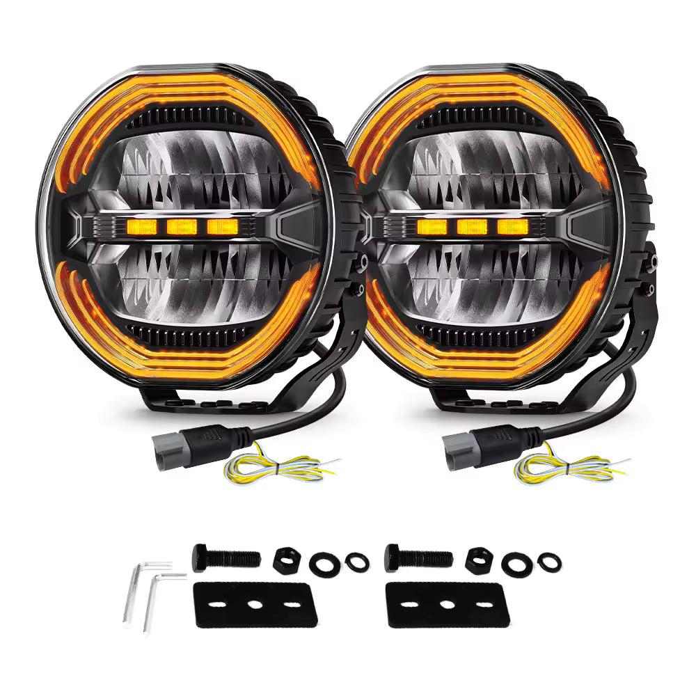Projecteur LED 9 pouces - Longue portée / Driving Light - 4AllOffroad sans faisceau