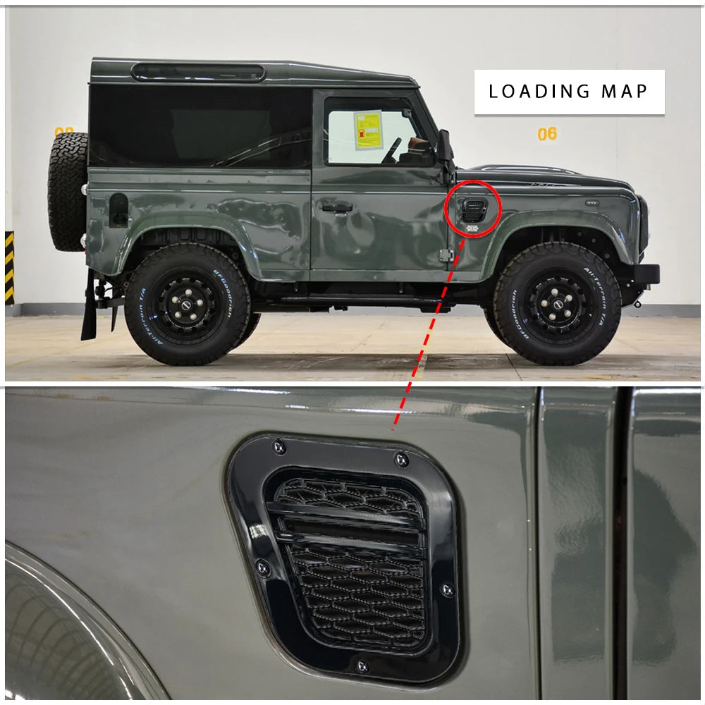 Grilles latérales pour Land Rover Defender
