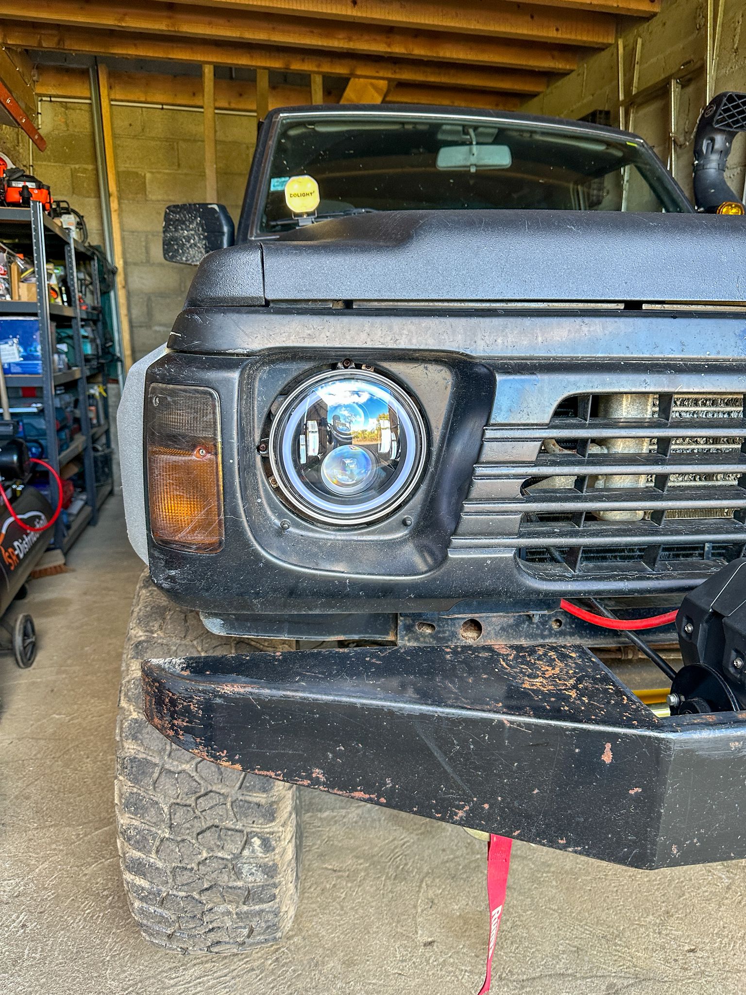 Paires de feux avant Led Land Rover Defender 1983-2007/Patrol Y60/Jeep Wrangler TJ JK