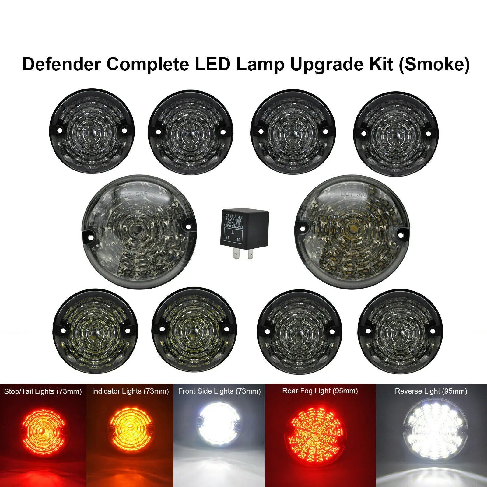 Kit LED avant/arrière pour Land Rover Defender 1983/2016