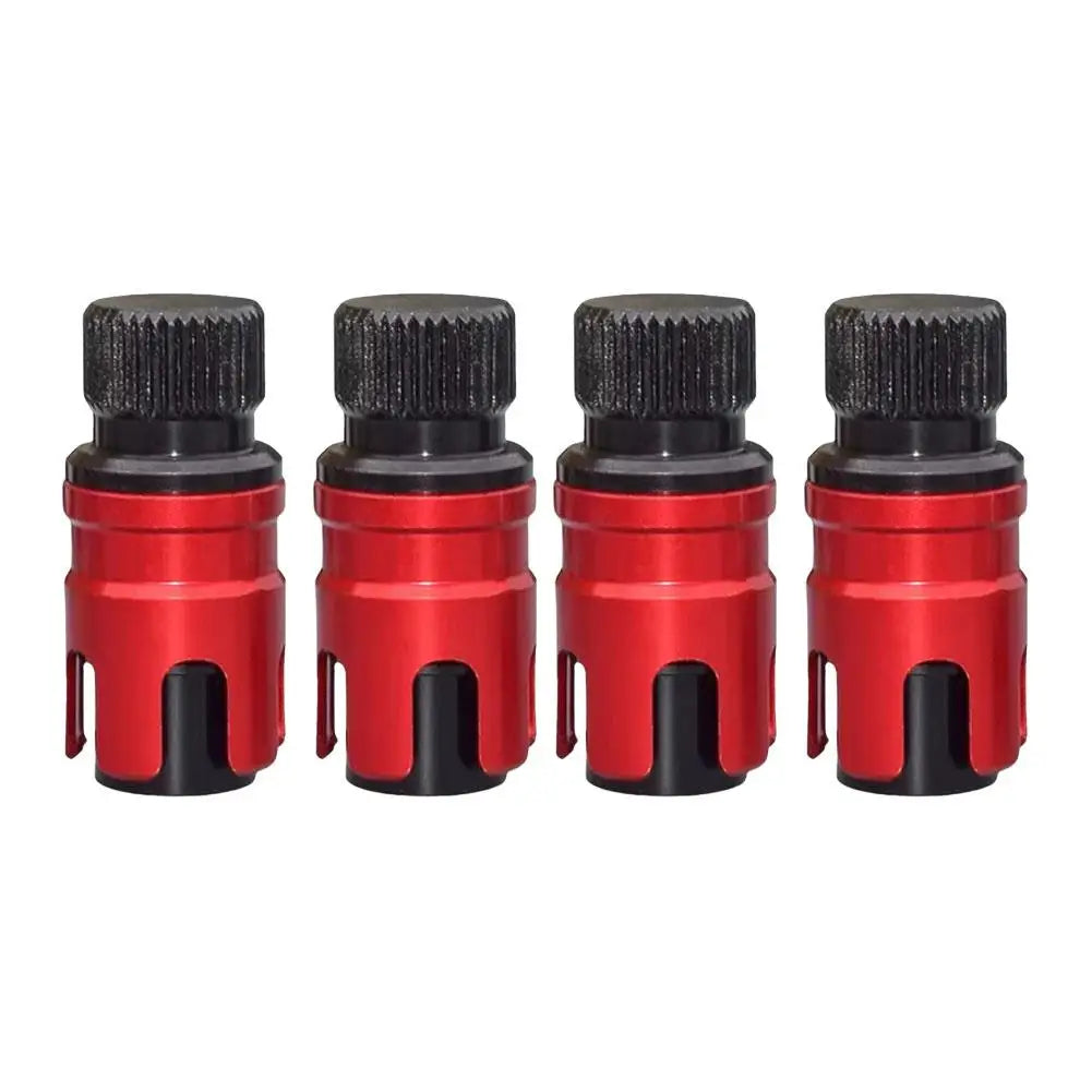 Kit 4 mini valve à dégonflage rapide noir ou rouge