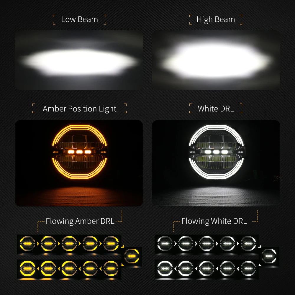 Projecteur LED 9 pouces - Longue portée / Driving Light - 4AllOffroad sans faisceau