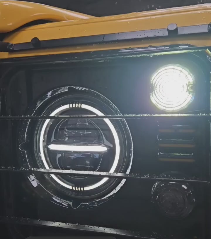 Feux Led 7 pouces T-vision+ pour Land Rover Defender/Jeep Wrangler/Patrol Y60